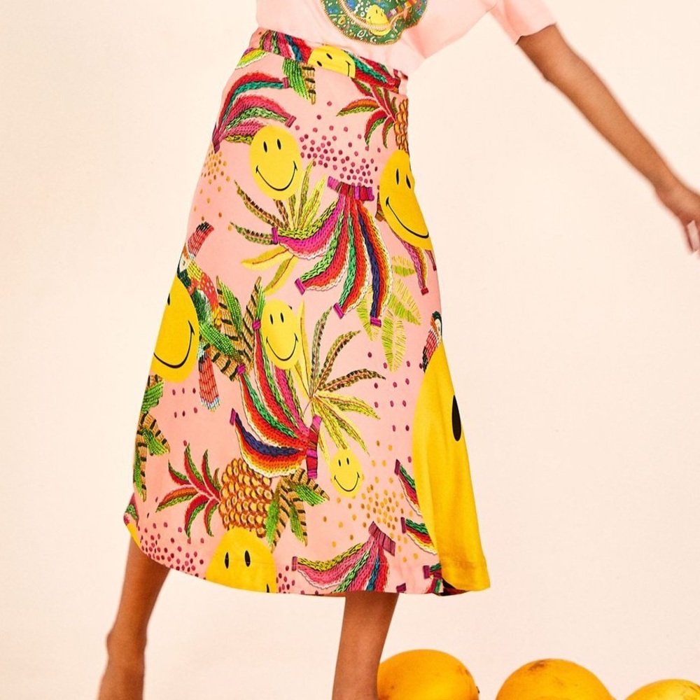 Farm Rio Smiley Bananas Skirt